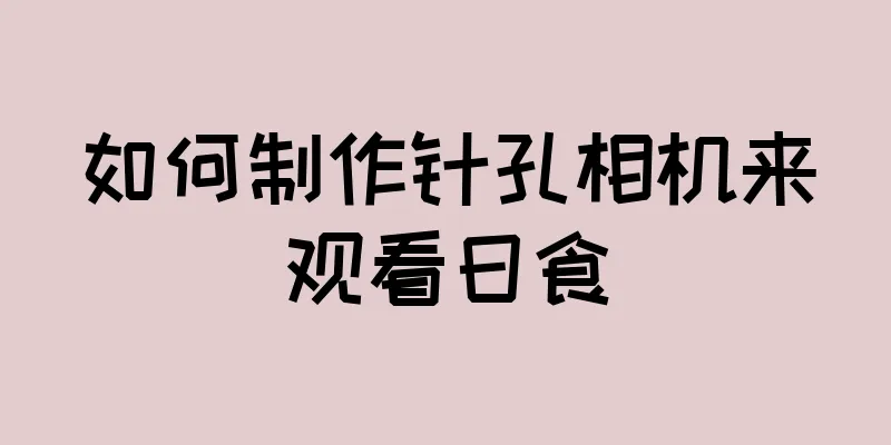 如何制作针孔相机来观看日食