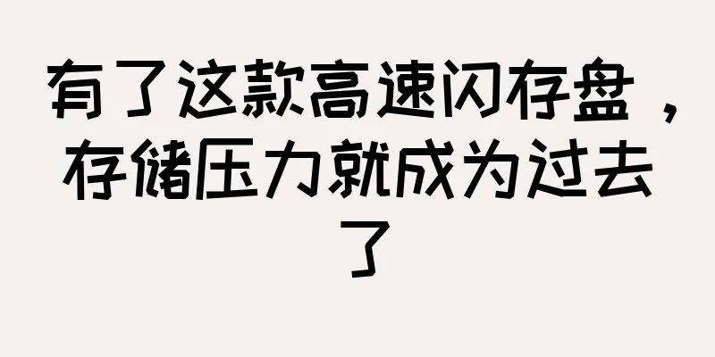 有了这款高速闪存盘，存储压力就成为过去了