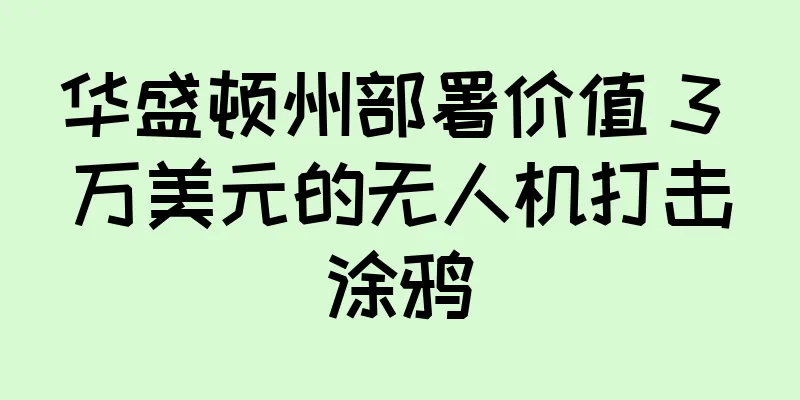 华盛顿州部署价值 3 万美元的无人机打击涂鸦