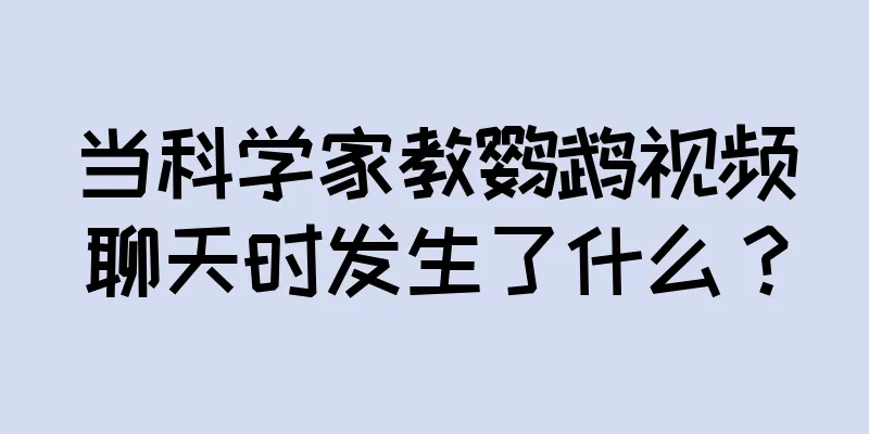 当科学家教鹦鹉视频聊天时发生了什么？