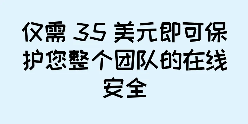 仅需 35 美元即可保护您整个团队的在线安全