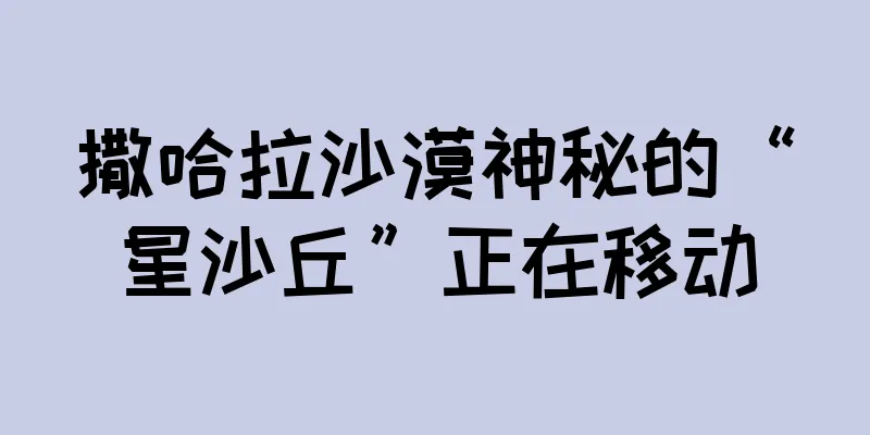 撒哈拉沙漠神秘的“星沙丘”正在移动