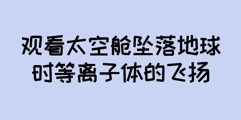 观看太空舱坠落地球时等离子体的飞扬