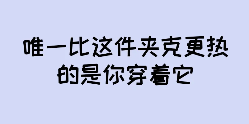 唯一比这件夹克更热的是你穿着它