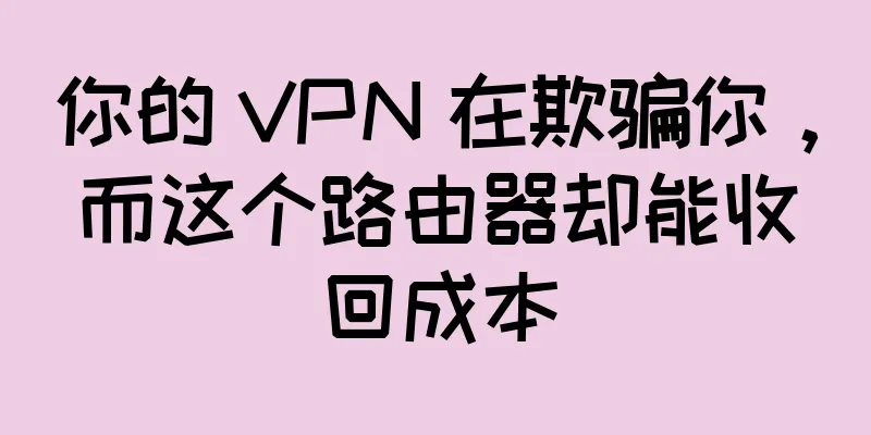 你的 VPN 在欺骗你，而这个路由器却能收回成本