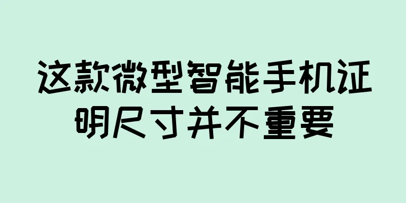 这款微型智能手机证明尺寸并不重要