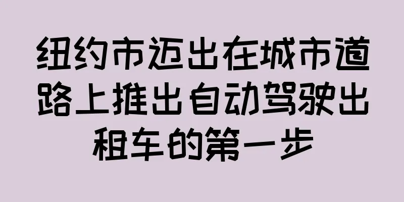 纽约市迈出在城市道路上推出自动驾驶出租车的第一步
