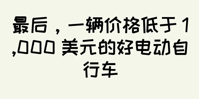 最后，一辆价格低于 1,000 美元的好电动自行车