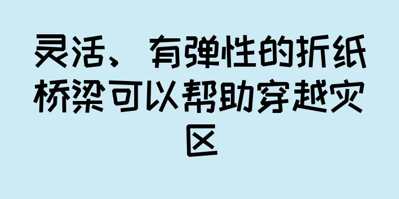 灵活、有弹性的折纸桥梁可以帮助穿越灾区