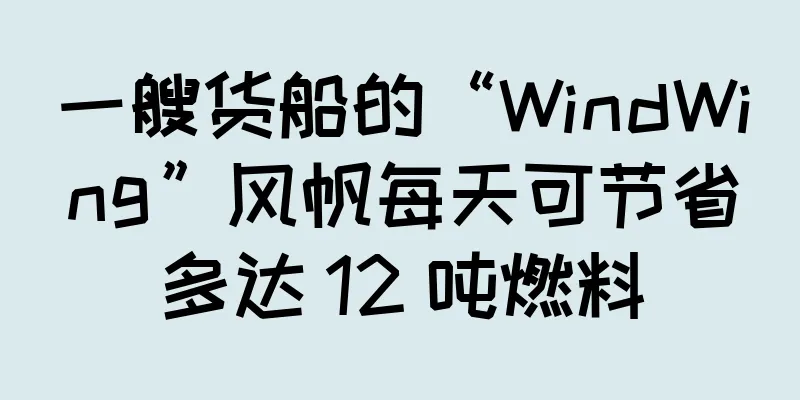 一艘货船的“WindWing”风帆每天可节省多达 12 吨燃料