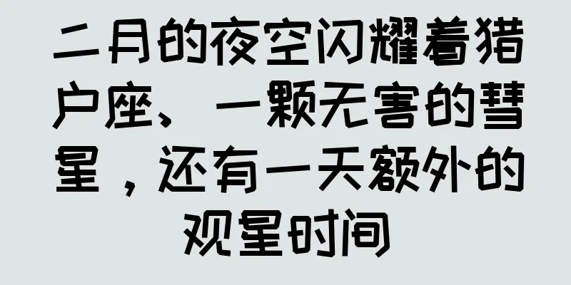 二月的夜空闪耀着猎户座、一颗无害的彗星，还有一天额外的观星时间