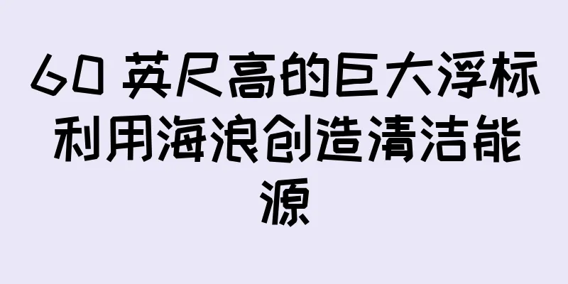 60 英尺高的巨大浮标利用海浪创造清洁能源