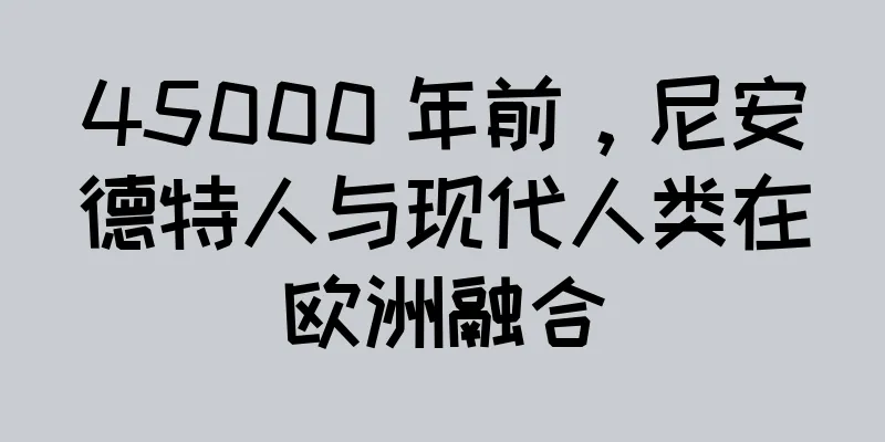 45000 年前，尼安德特人与现代人类在欧洲融合