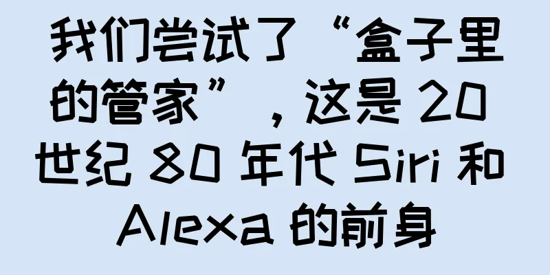 我们尝试了“盒子里的管家”，这是 20 世纪 80 年代 Siri 和 Alexa 的前身
