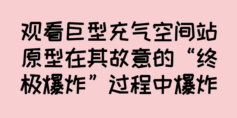 观看巨型充气空间站原型在其故意的“终极爆炸”过程中爆炸