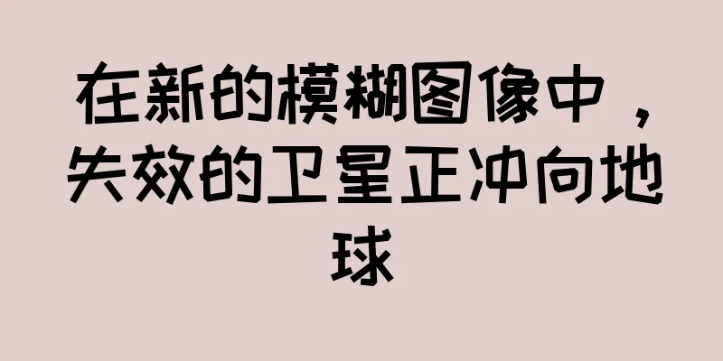 在新的模糊图像中，失效的卫星正冲向地球
