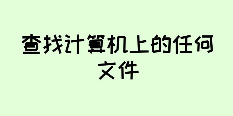 查找计算机上的任何文件