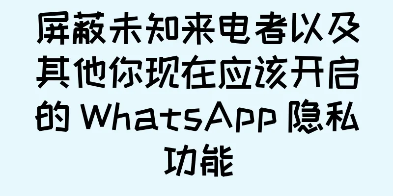 屏蔽未知来电者以及其他你现在应该开启的 WhatsApp 隐私功能