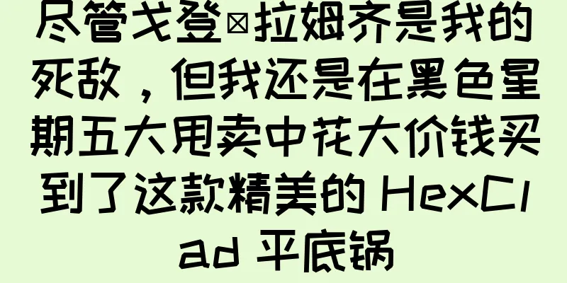 尽管戈登·拉姆齐是我的死敌，但我还是在黑色星期五大甩卖中花大价钱买到了这款精美的 HexClad 平底锅
