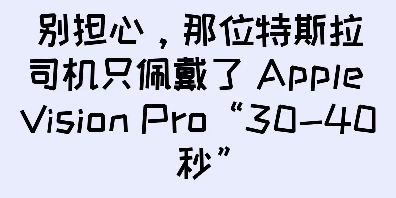 别担心，那位特斯拉司机只佩戴了 Apple Vision Pro“30-40 秒”