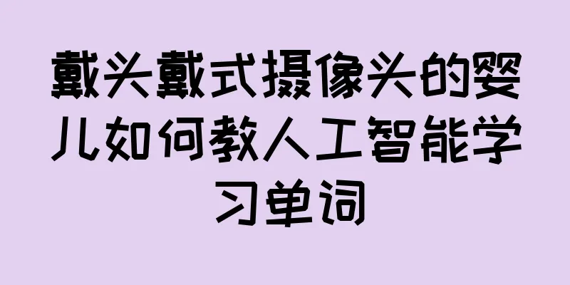 戴头戴式摄像头的婴儿如何教人工智能学习单词