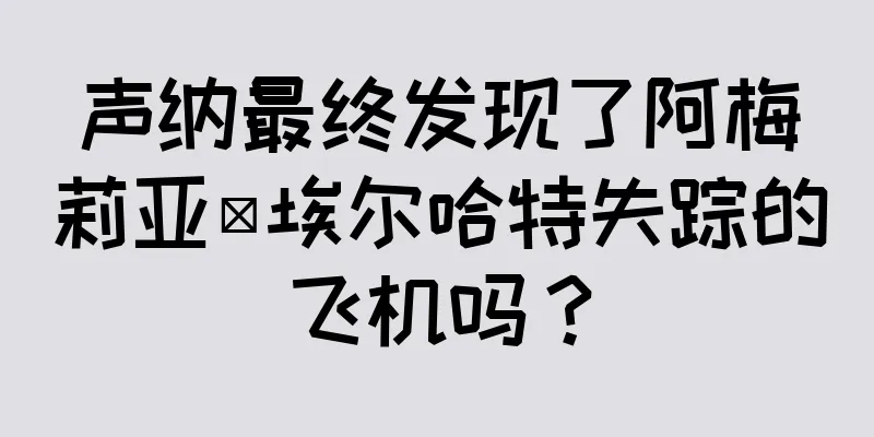 声纳最终发现了阿梅莉亚·埃尔哈特失踪的飞机吗？