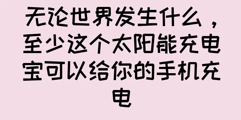 无论世界发生什么，至少这个太阳能充电宝可以给你的手机充电