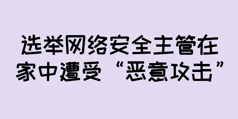 选举网络安全主管在家中遭受“恶意攻击”