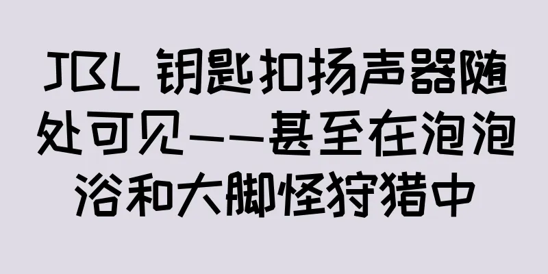 JBL 钥匙扣扬声器随处可见——甚至在泡泡浴和大脚怪狩猎中