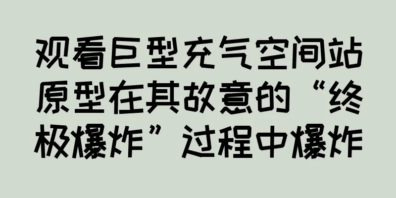 观看巨型充气空间站原型在其故意的“终极爆炸”过程中爆炸