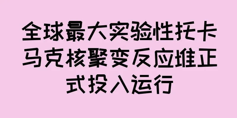 全球最大实验性托卡马克核聚变反应堆正式投入运行