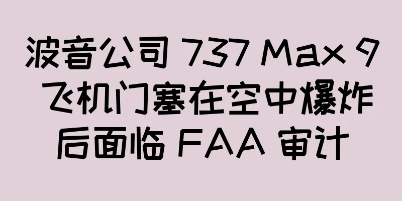 波音公司 737 Max 9 飞机门塞在空中爆炸后面临 FAA 审计