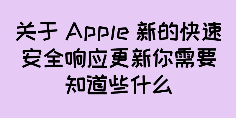 关于 Apple 新的快速安全响应更新你需要知道些什么