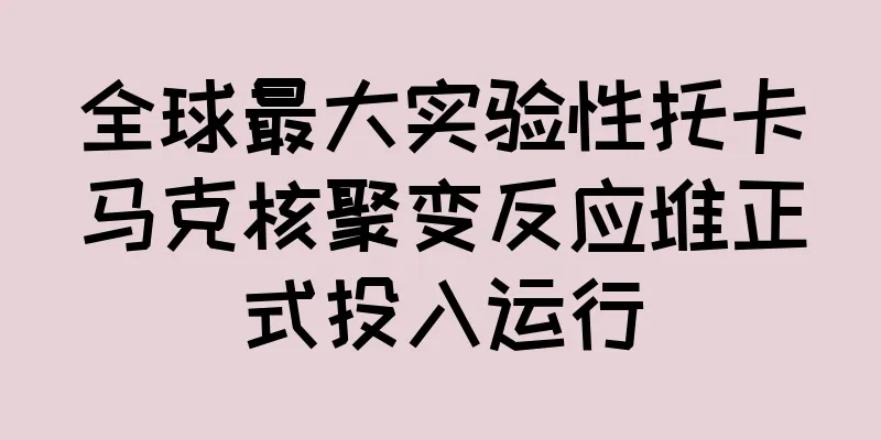 全球最大实验性托卡马克核聚变反应堆正式投入运行