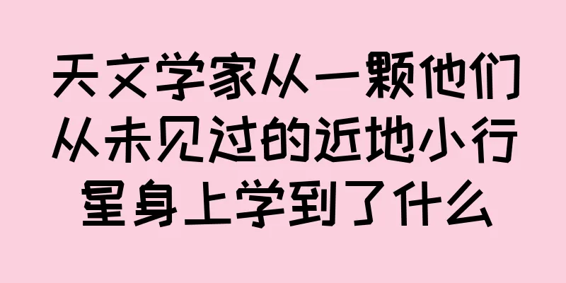 天文学家从一颗他们从未见过的近地小行星身上学到了什么