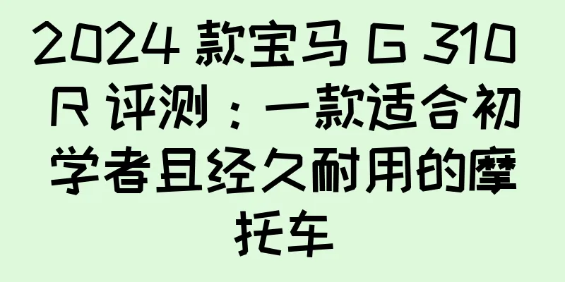 2024 款宝马 G 310 R 评测：一款适合初学者且经久耐用的摩托车