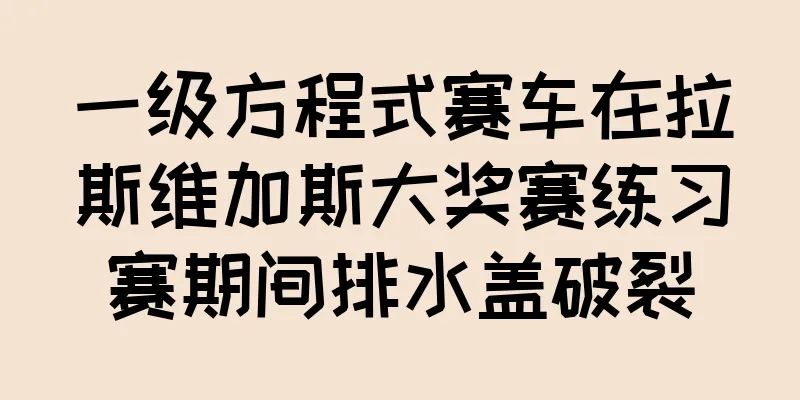 一级方程式赛车在拉斯维加斯大奖赛练习赛期间排水盖破裂