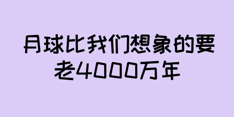 月球比我们想象的要老4000万年