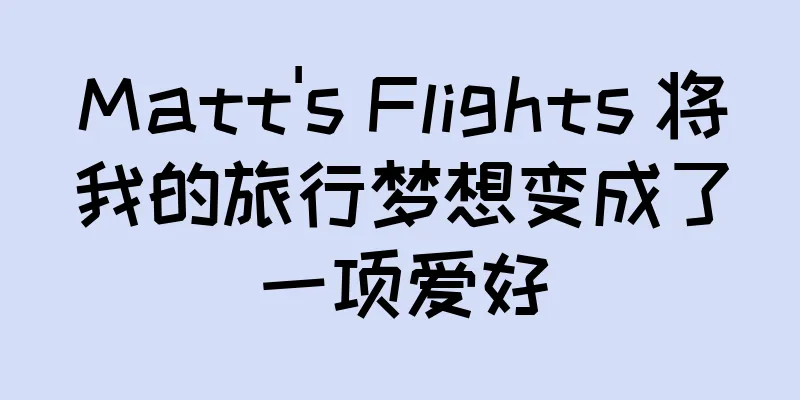 Matt's Flights 将我的旅行梦想变成了一项爱好