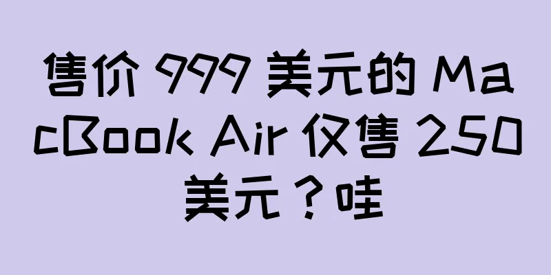 售价 999 美元的 MacBook Air 仅售 250 美元？哇