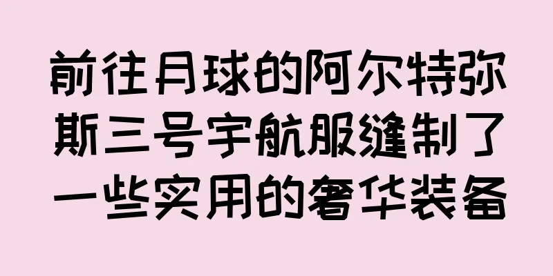 前往月球的阿尔特弥斯三号宇航服缝制了一些实用的奢华装备