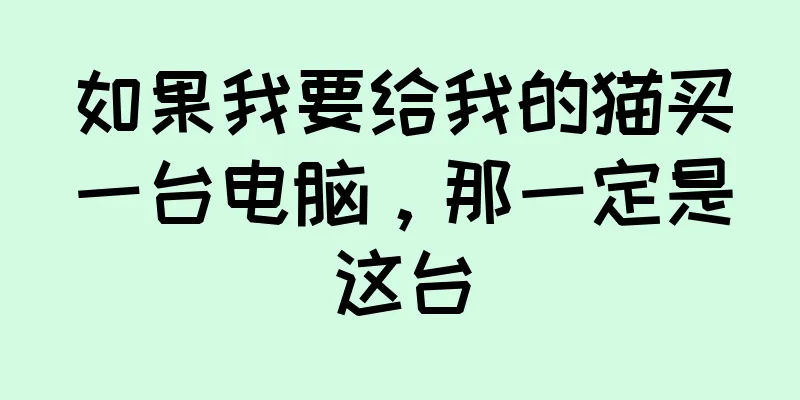如果我要给我的猫买一台电脑，那一定是这台