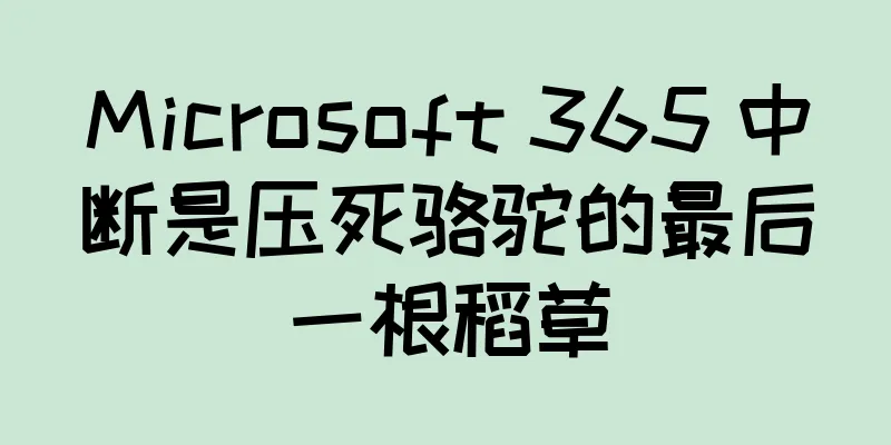 Microsoft 365 中断是压死骆驼的最后一根稻草