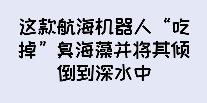 这款航海机器人“吃掉”臭海藻并将其倾倒到深水中