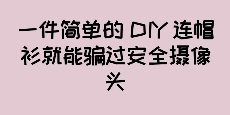 一件简单的 DIY 连帽衫就能骗过安全摄像头