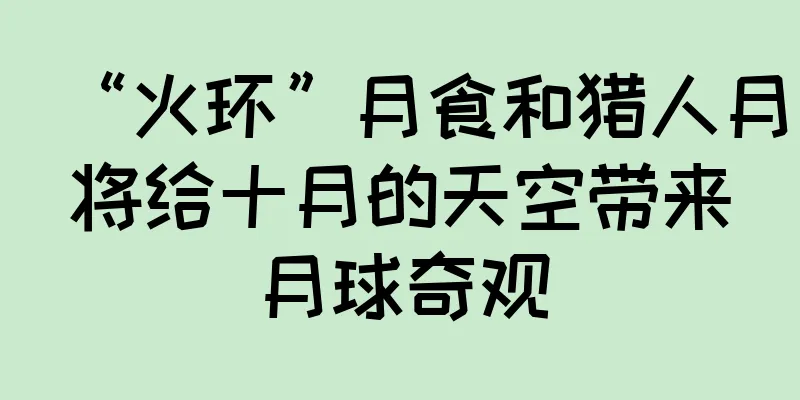 “火环”月食和猎人月将给十月的天空带来月球奇观