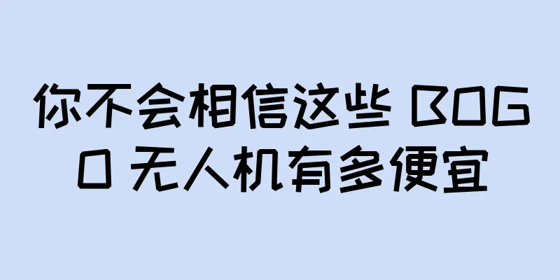 你不会相信这些 BOGO 无人机有多便宜