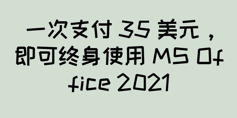 一次支付 35 美元，即可终身使用 MS Office 2021