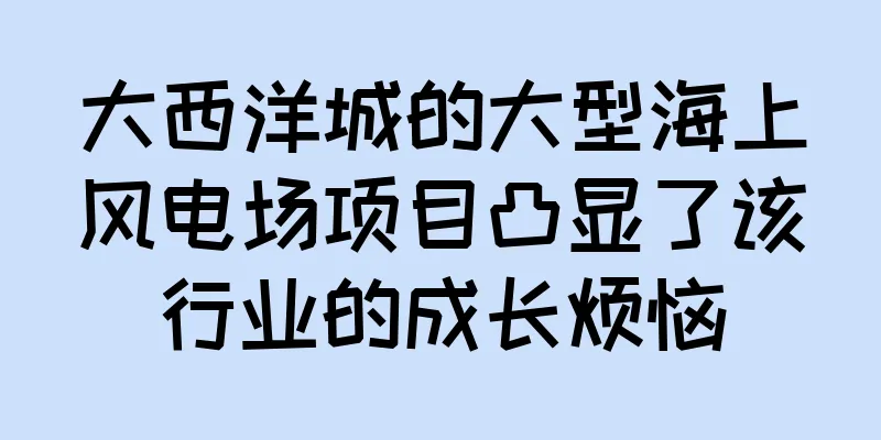 大西洋城的大型海上风电场项目凸显了该行业的成长烦恼