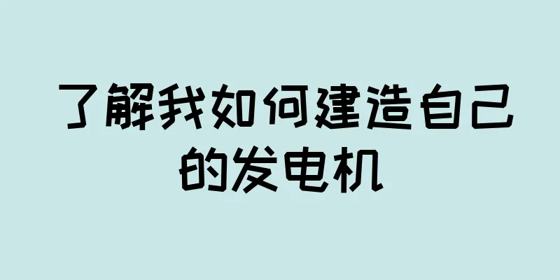 了解我如何建造自己的发电机